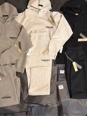 Fear of God Essentials Oversized Hoodie & Sweatpants Set XXS — Brand New